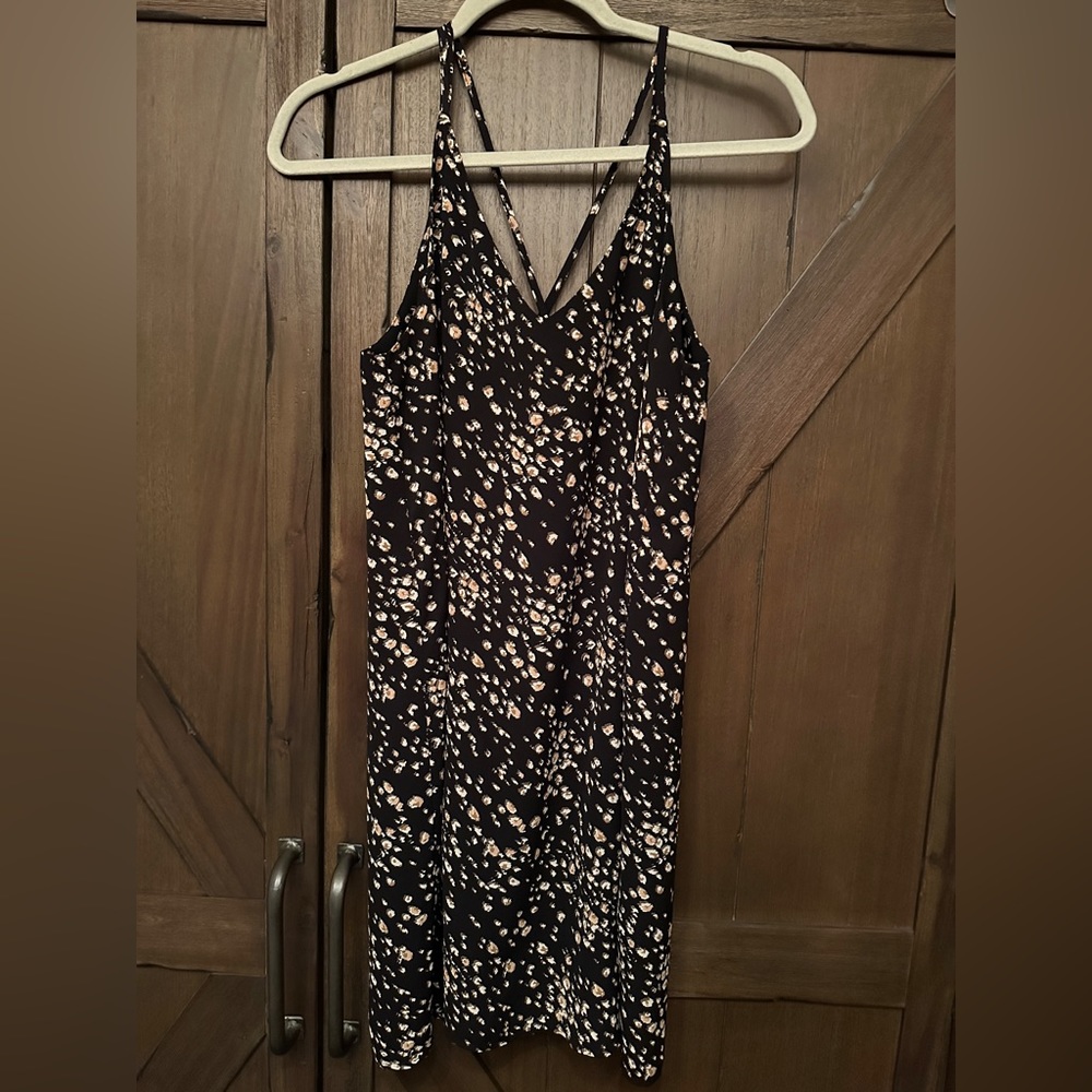 Top Shop Black Patterned Mini Dress